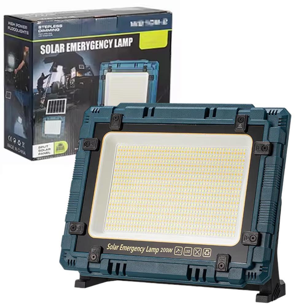 Powermaster W8109-1 Şarjlı Powerbank Özellikli 200W Günışığı/Beyaz Renk Solar Aydınlatma Acil Durum / Kamp Lambası