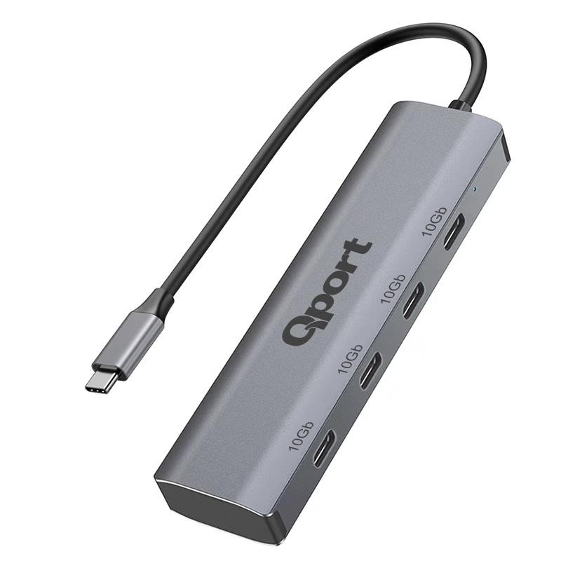 QPORT Q-TUC06 4 PORT TYPE-C TO TYPE-C ÇOKLAYICI