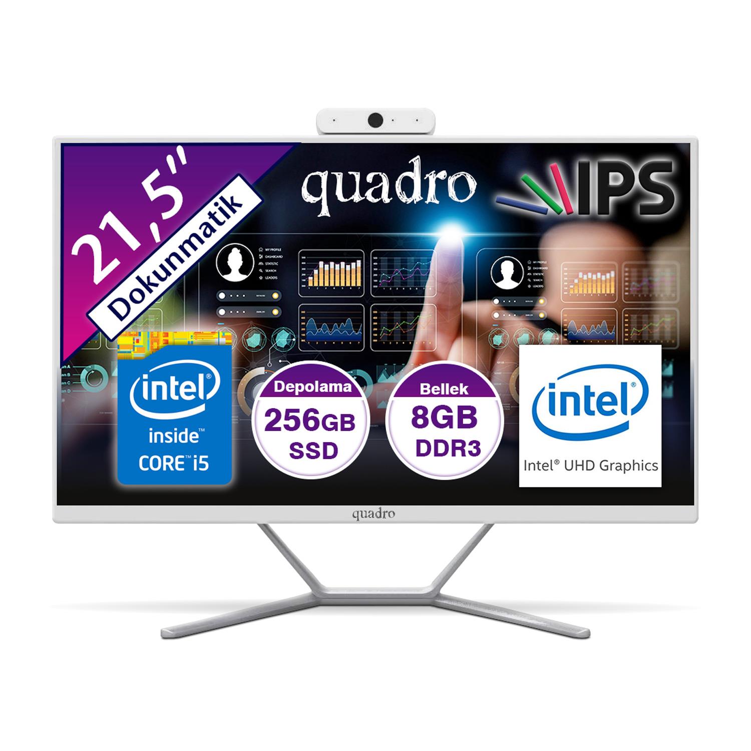 QUADRO STARK TOUCH H8122 T45825 i5-4590S 8GB 256GB SSD Dokunmatik 21.5