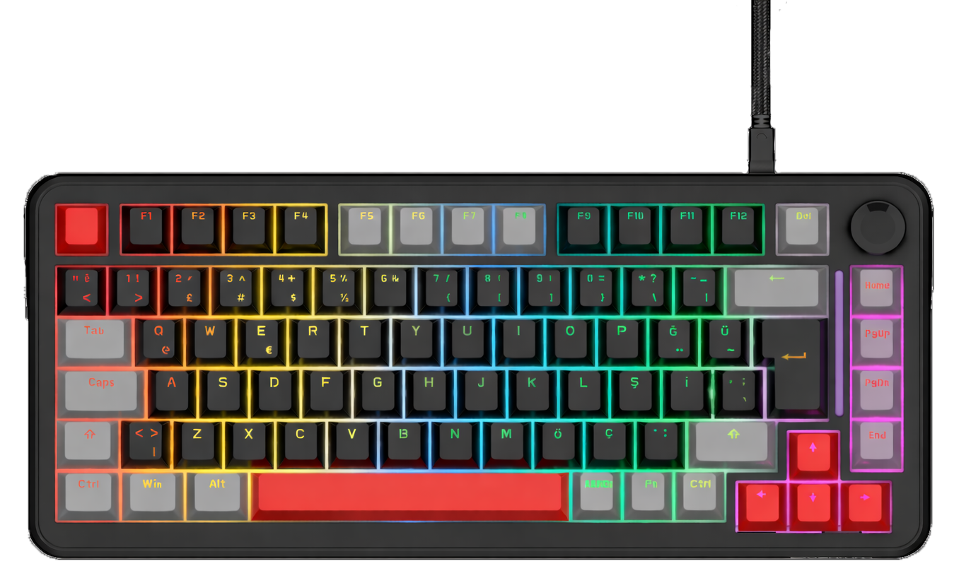 QUANTUM MECHACORE Kablolu USB Q Trk RGB Gaming Klavye