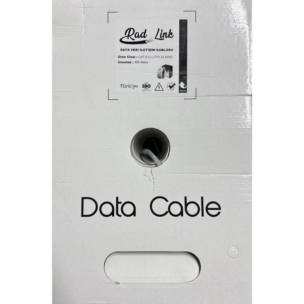 RADLİNK CAT-6 U-UTP 23 AWG (CCA) 305'LİK DATA VERİ İLETİŞİM KABLO KUTULU