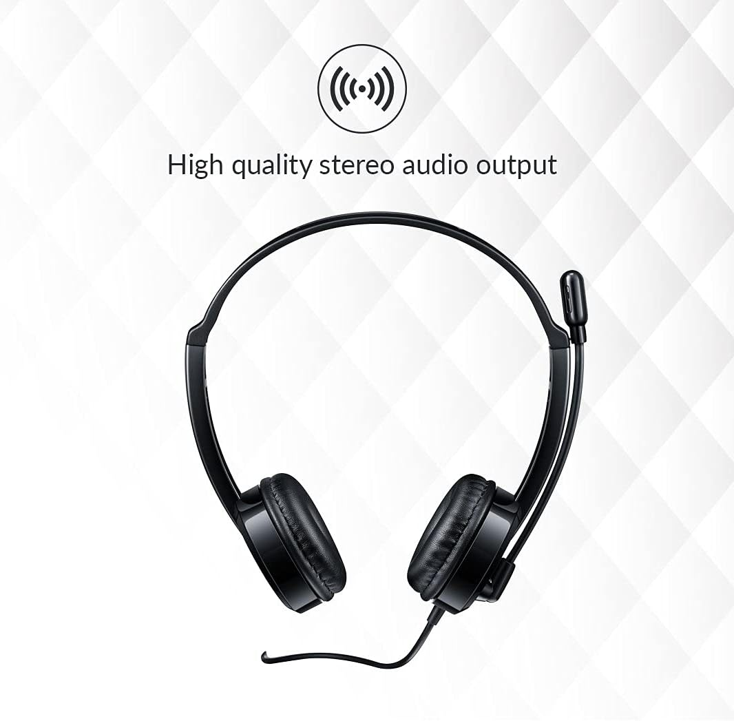 RAPOO H100 Kablolu Kulak Üstü Kulaklık - Mikrofonlu - 3.5mm - Siyah