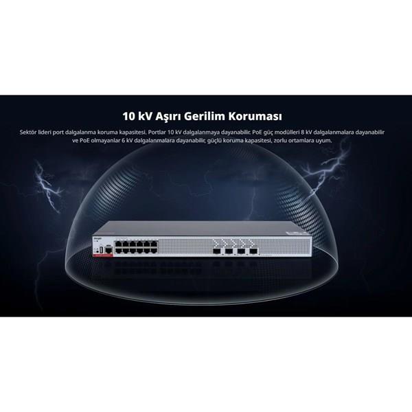 RUIJIE 12port PoE 405w 4-SFP 10GbE Yönetilebilir Switch RG-CS83-12GT4XS-P