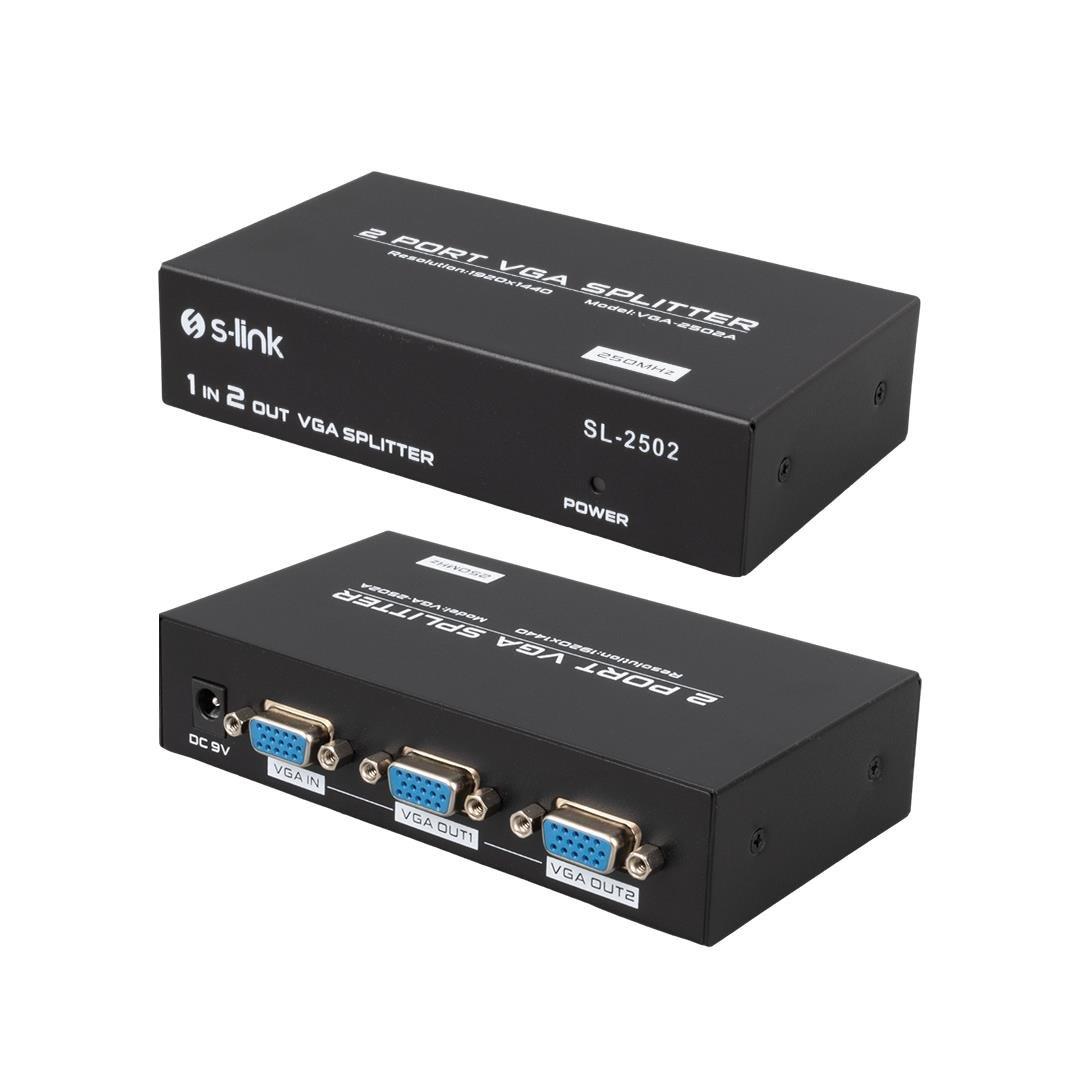 S-Link SL-2502 2 Port Vga Splitter Dağıtıcı