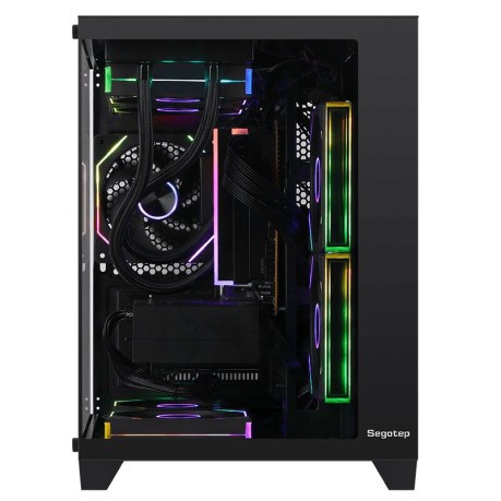 SEGOTEP U502 550W 80+ 3x ARGB FAN MICRO ATX 1xUSB 3.0 / 1xUSB 2.0 SİYAH KASA