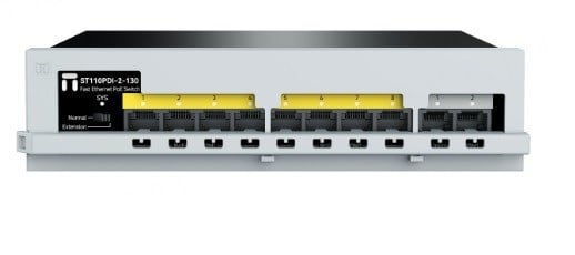 STONET ST110PDI-2-130 10 Port Mbit 8 port poe 130W 2xMbit Uplink Desktop Yönetilemez Metal Kasa Switch
