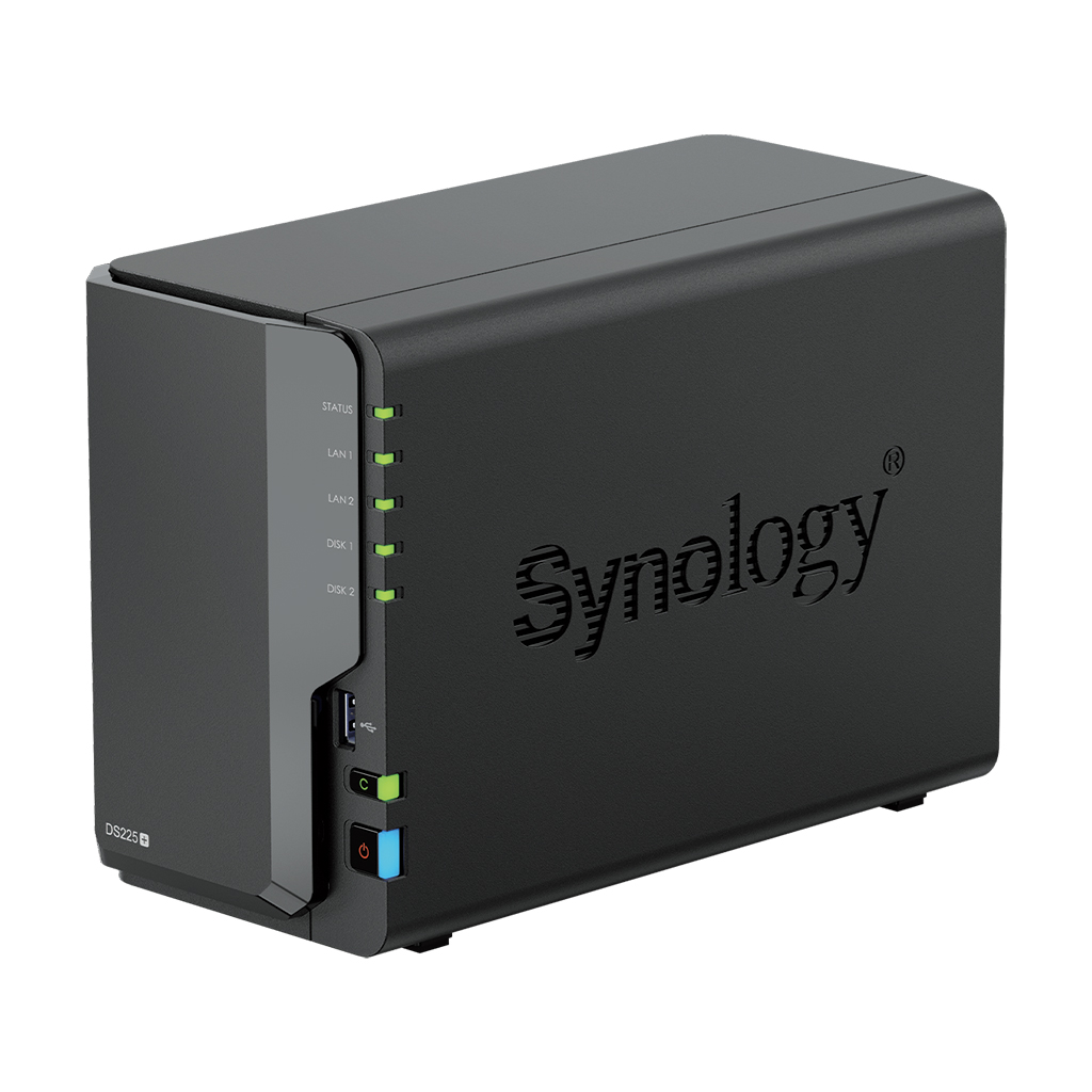 SYNOLOGY 2diskli Celeron QC-2GB RAM-2.5GbE Nas Server DS225 PLUS