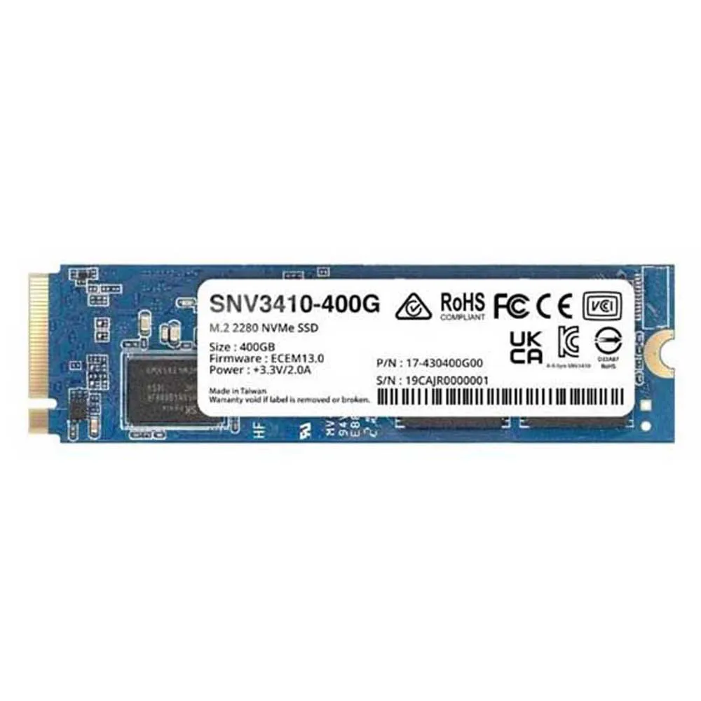 SYNOLOGY 400GB SNV3410-400G 3000- 750MB/s Enterprise M2 NVMe Gen3 Nas Disk