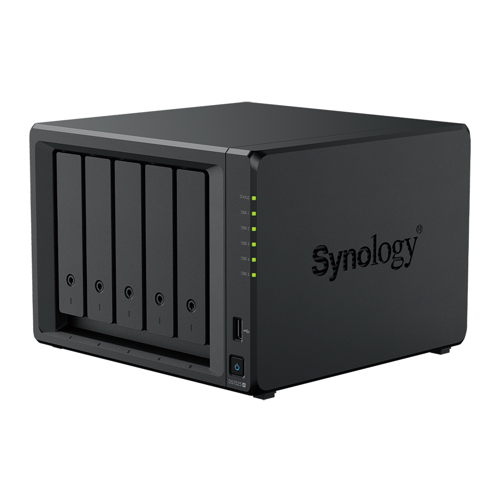 SYNOLOGY 5diskli Ryzen V1500B 24GB RAM-2.5Gbe Nas Server DS1525 PLUS (9845)