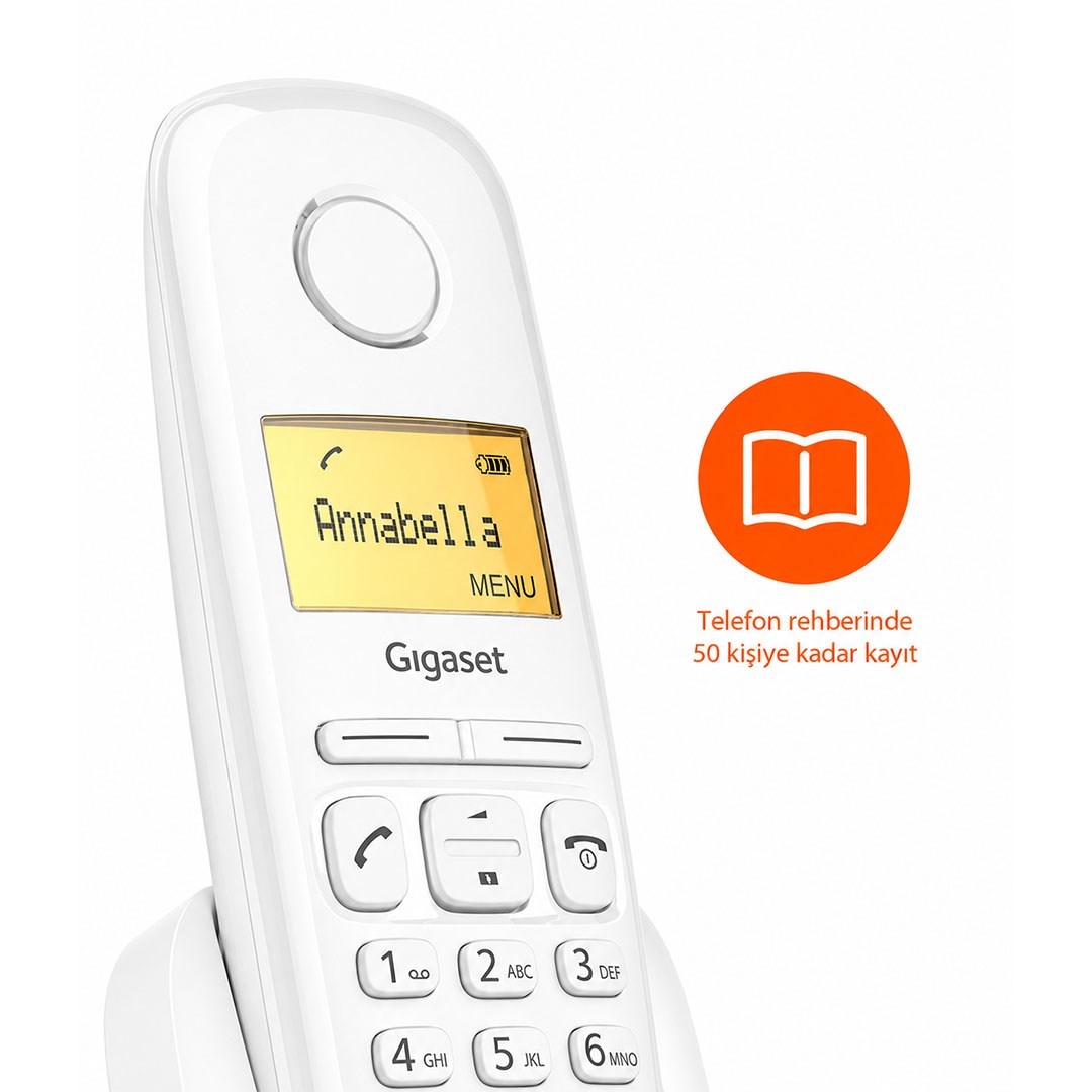 Siemens Gigaset A170 Beyaz DECT Telsiz Telefon