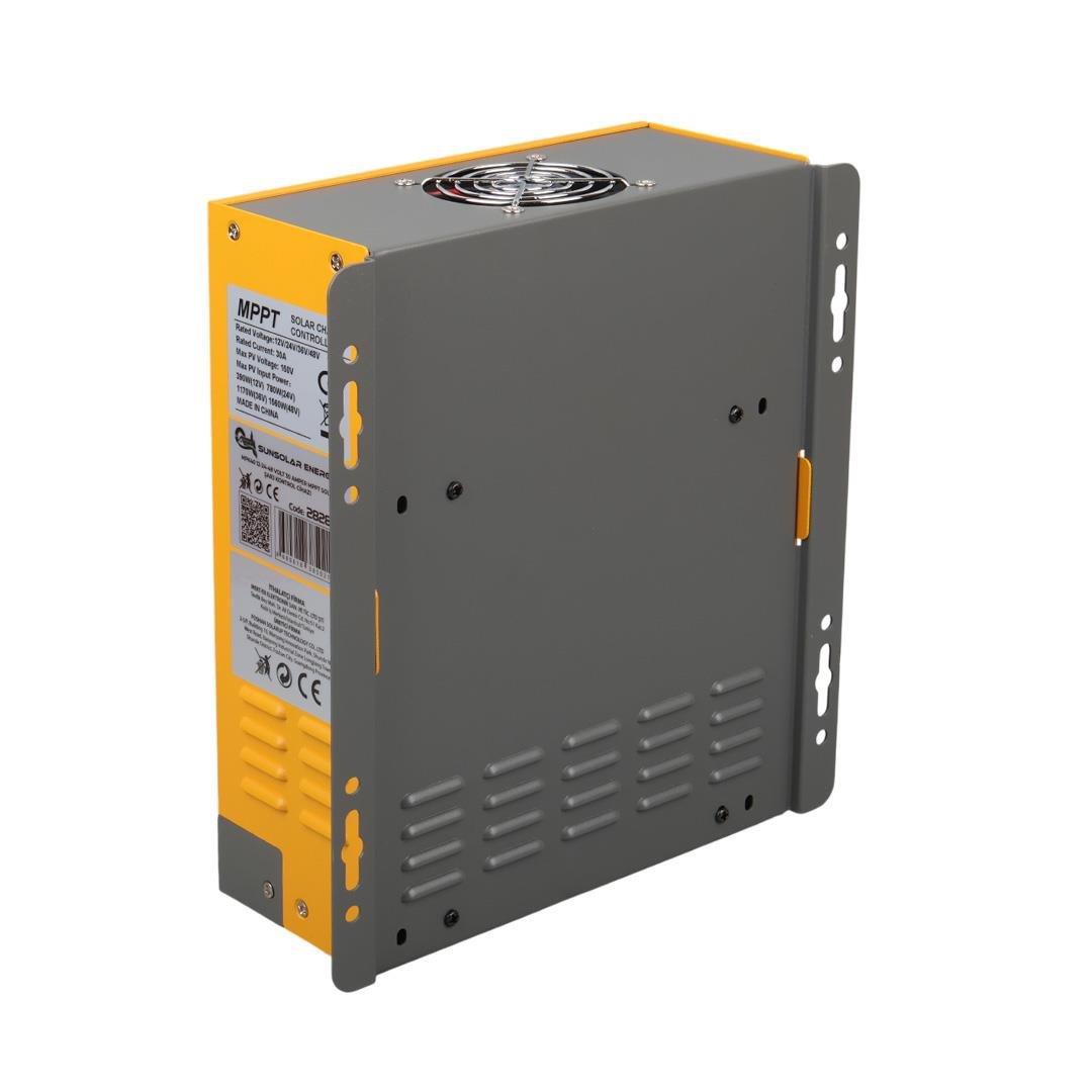 Sunsolar MPK30 MPPT Solar Şarj Kontrol Cihazı 30A (12V/24V/36V/48V Otomatik) 150V Maksimum PV LCD Ekranlı RS485 Portlu