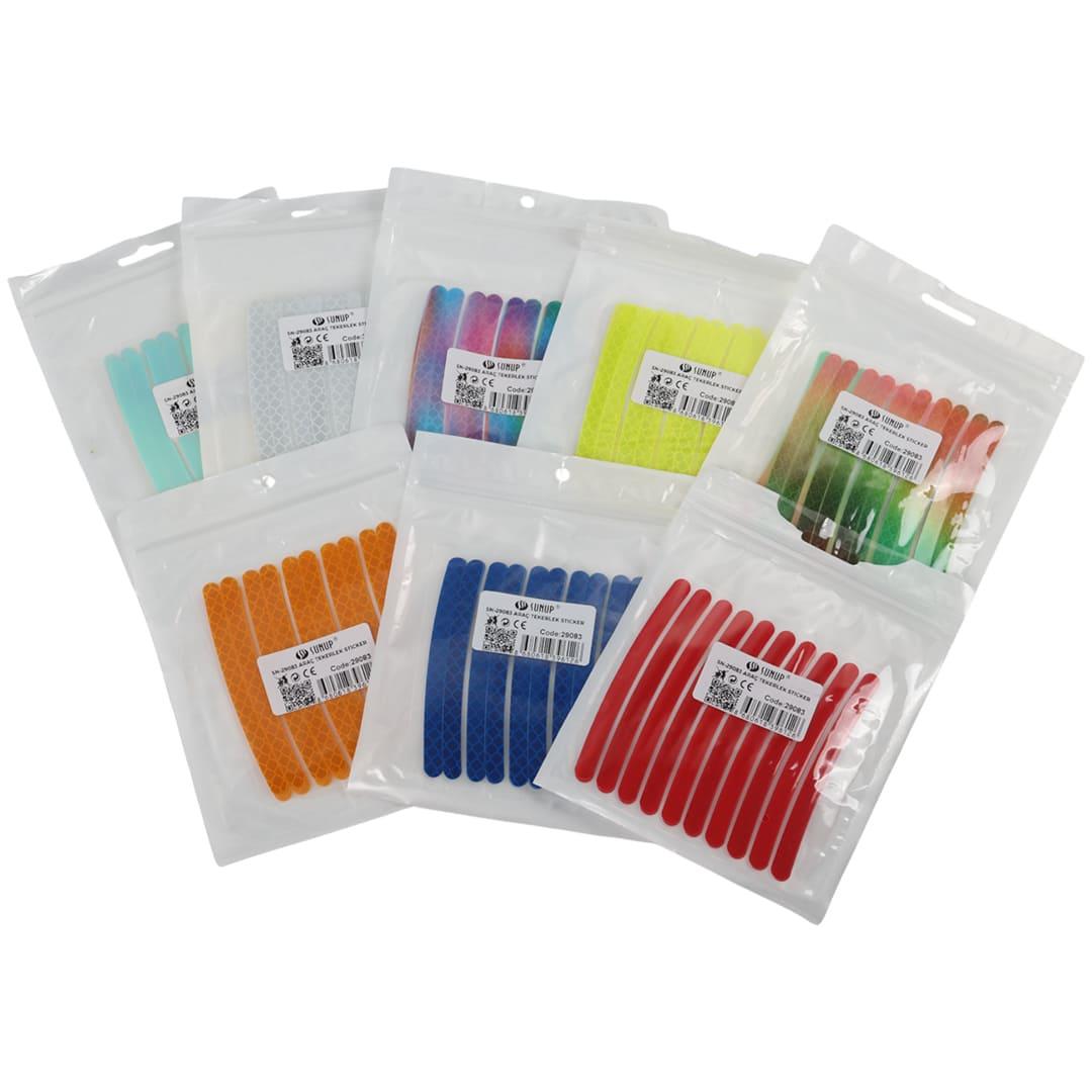 Sunup SN-29083 20li Araç Tekerlek Fosforlu Stıcker (Karışık Renk)