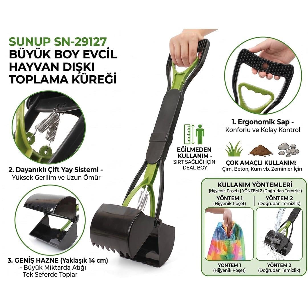 Sunup SN-29127 Büyük Boy Evcil Hayvan Dışkı Toplama Küreği