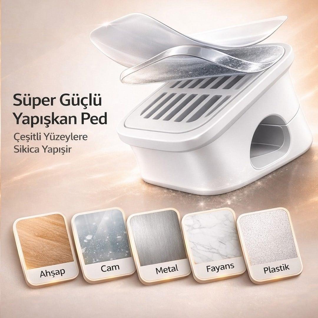 Sunup SN-29136 Manyetik 6lı Kablo Tutucu  Düzenleyici Organizer Klips Beyaz