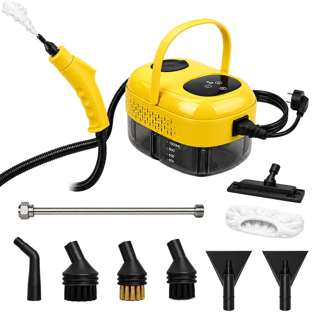 Sunup SN-37875 2500W Yüksek Basınçlı Ayarlanabilir Dijital Buharlı Temizleme Cihazı 1 Litre Su Hazneli