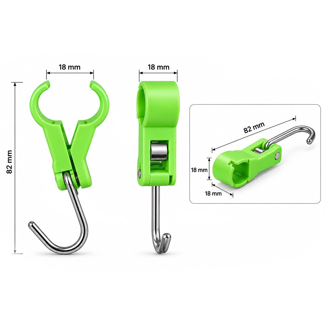 Sunup SN-38118 Yuvarlak Kelepçe Askı 82x18x18mm 4lü Paket