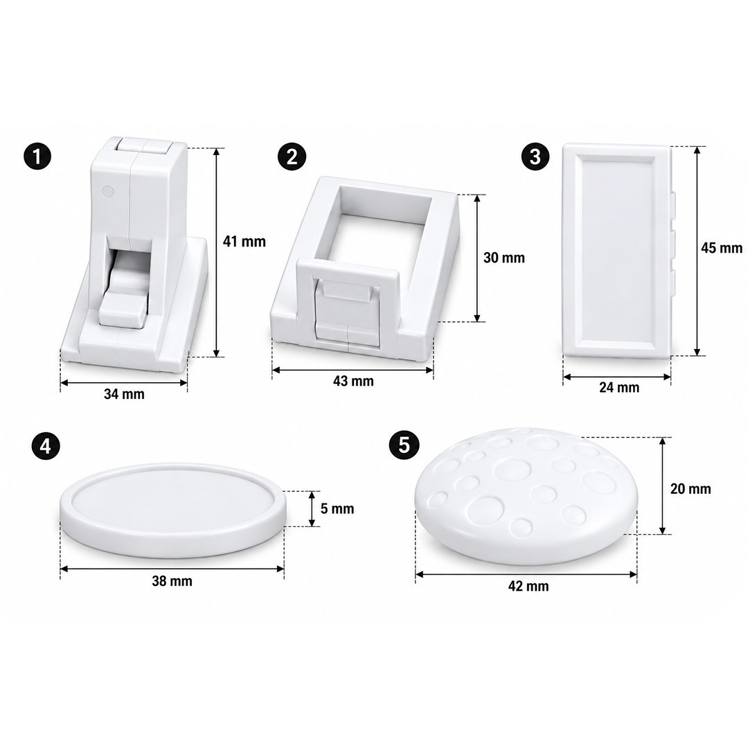 Sunup SN-38125 Mıknatıslı Beyaz Çekmece Dolap Kilidi