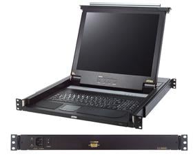Sürgülü Kasaya Sahip, KVM Switch'i Olmayan, Amerikan Klavye, Touchpad ve 17