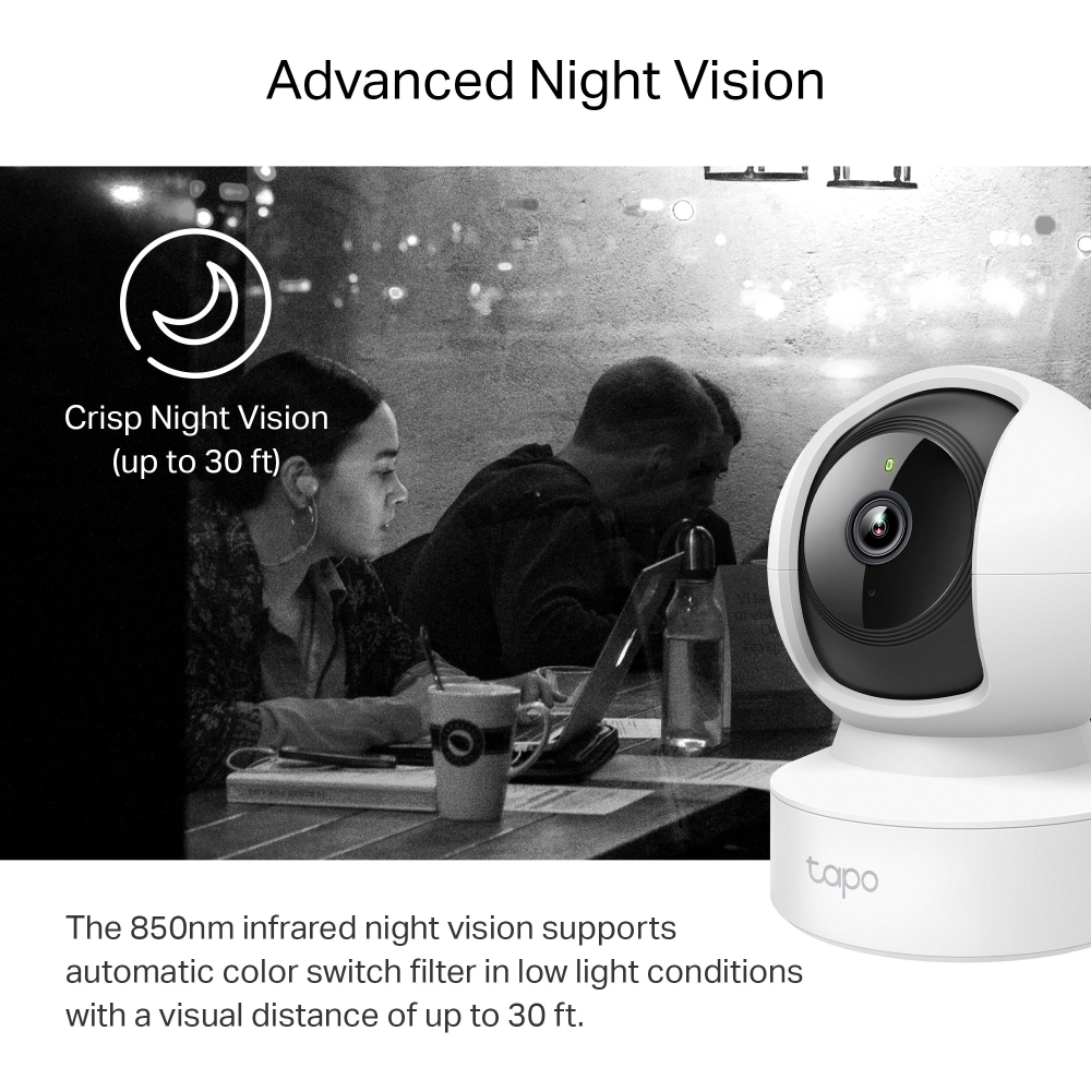 TP-LINK 3MP 4mm Wıfı Kablosuz Pan-Tilt IP Kamera TAPO-C212