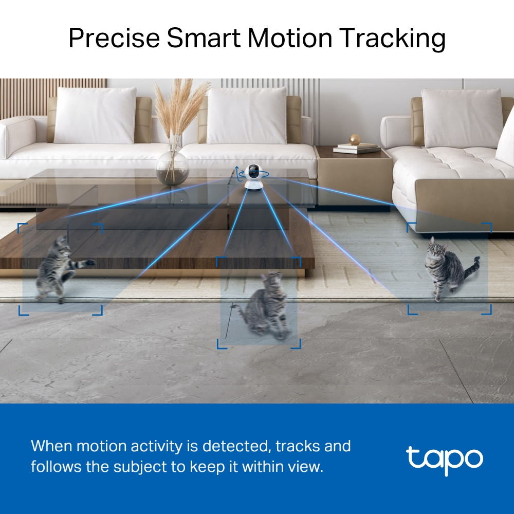 TP-LINK 4MP 4mm Wıfı Kablosuz Pan-Tilt IP Kamera TAPOC220