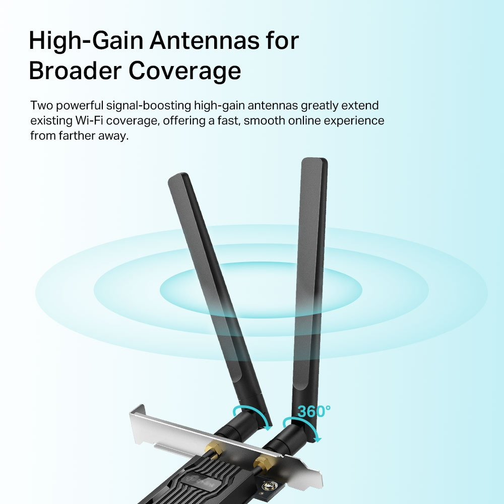 TP-LINK Archer TX20E Wıfı6 Bluetooth PCIe Kablosuz Adaptör