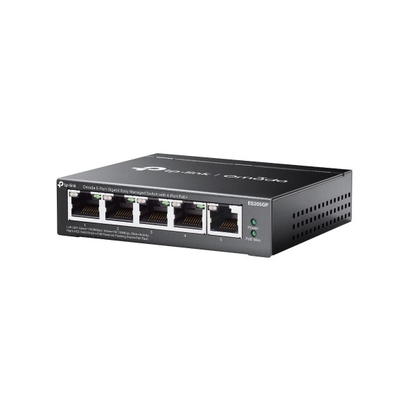 TP-LINK ES205GP 5 PORT YÖNETİLEBİLİR 65W POE SWITCH