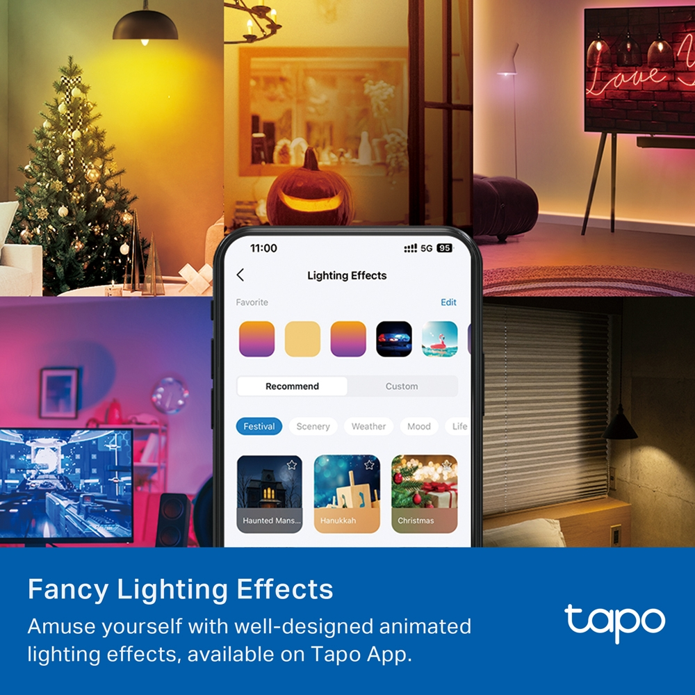 TP-LINK Tapo L430C Akıllı Wi-Fi Mum Ampul Çok Renkli - E14