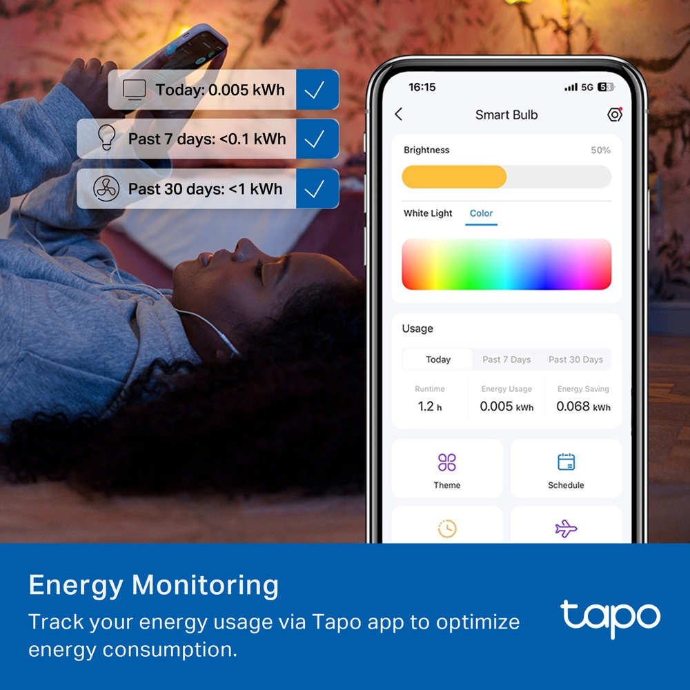 TP-LINK Tapo L430C Akıllı Wi-Fi Mum Ampul Çok Renkli - E14