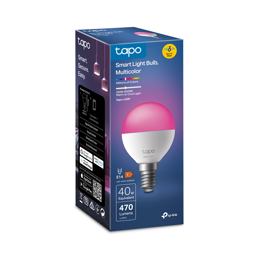TP-LINK Tapo L430P Akıllı Wıfı Ampul Çok Renkli - E14 P45