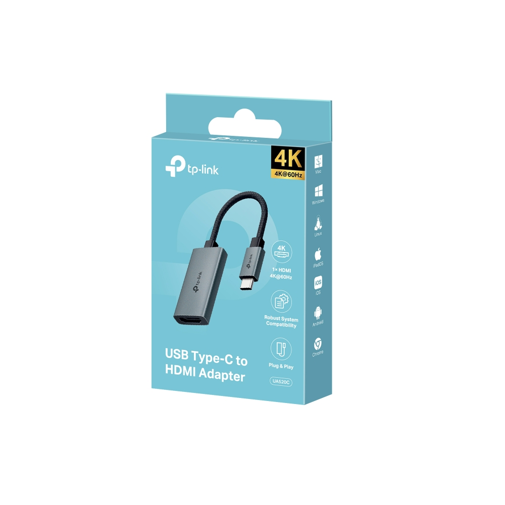 TP-LINK UA520C Type-C to HDMI Adaptör - 4K@60Hz -Alüminyum
