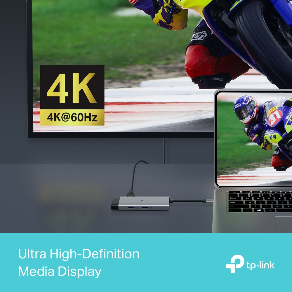 TP-LINK UH6120C TYPEC 6port Hub 4K60Hz 100W PD