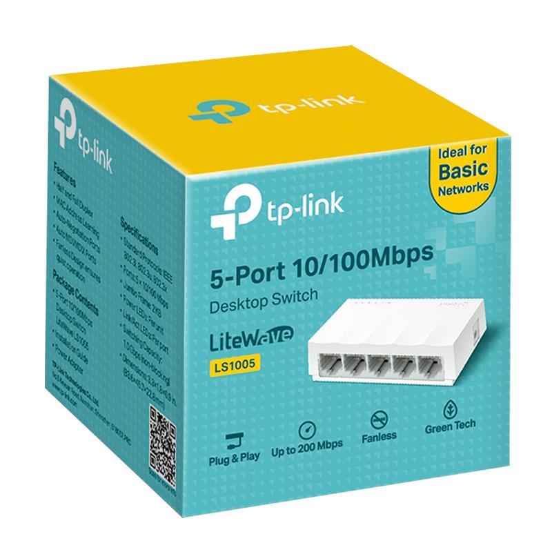 TP-Link LS1005 5 Port 10/100 Mbps Ethernet Switch