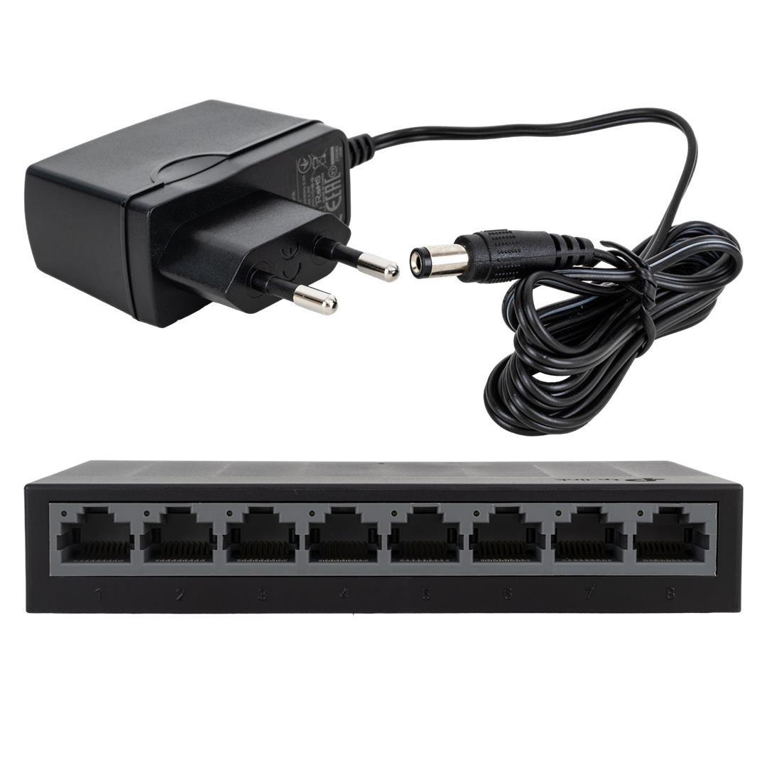 TP-Link LS1008G 8 Port Masaüstü Gigabit Desktop Switch - 10/100/1000Mbps