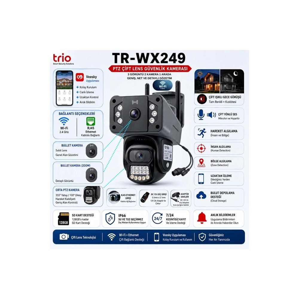 TRIO TR-WX249 PTZ WIFI P9 DUAL 2
