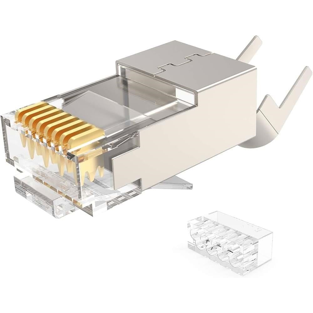 TRKLink CAT6A-CAT7 FTP PLUG JACK 8P8C RJ45 TRK-N METAL UCU KAPALI