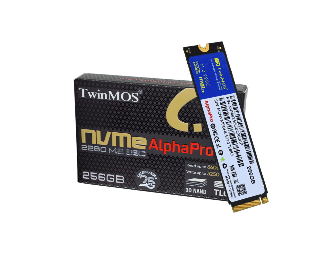 TWINMOS 256GB NVMe256GB2280AP 3600- 3250MB/s M2 NVME GEN3 Disk