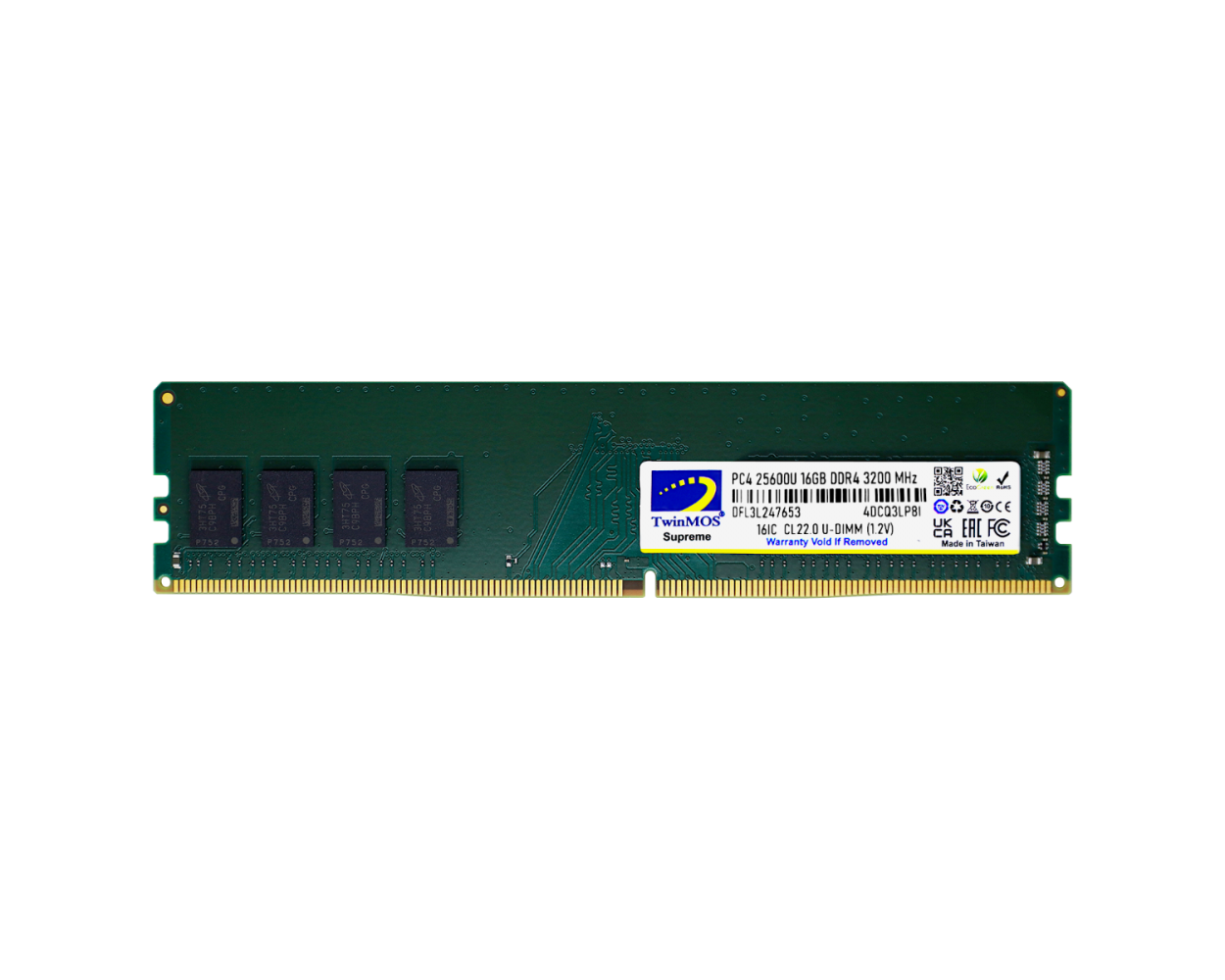 TWINMOS MDD416GB3200D 16GB (Tek Parça) DDR4 3200Mhz PC Bellek