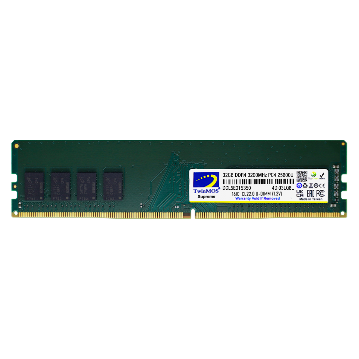 TWINMOS MDD432GB3200DWO 32GB (Tek Parça) DDR4 3200Mhz PC Bellek