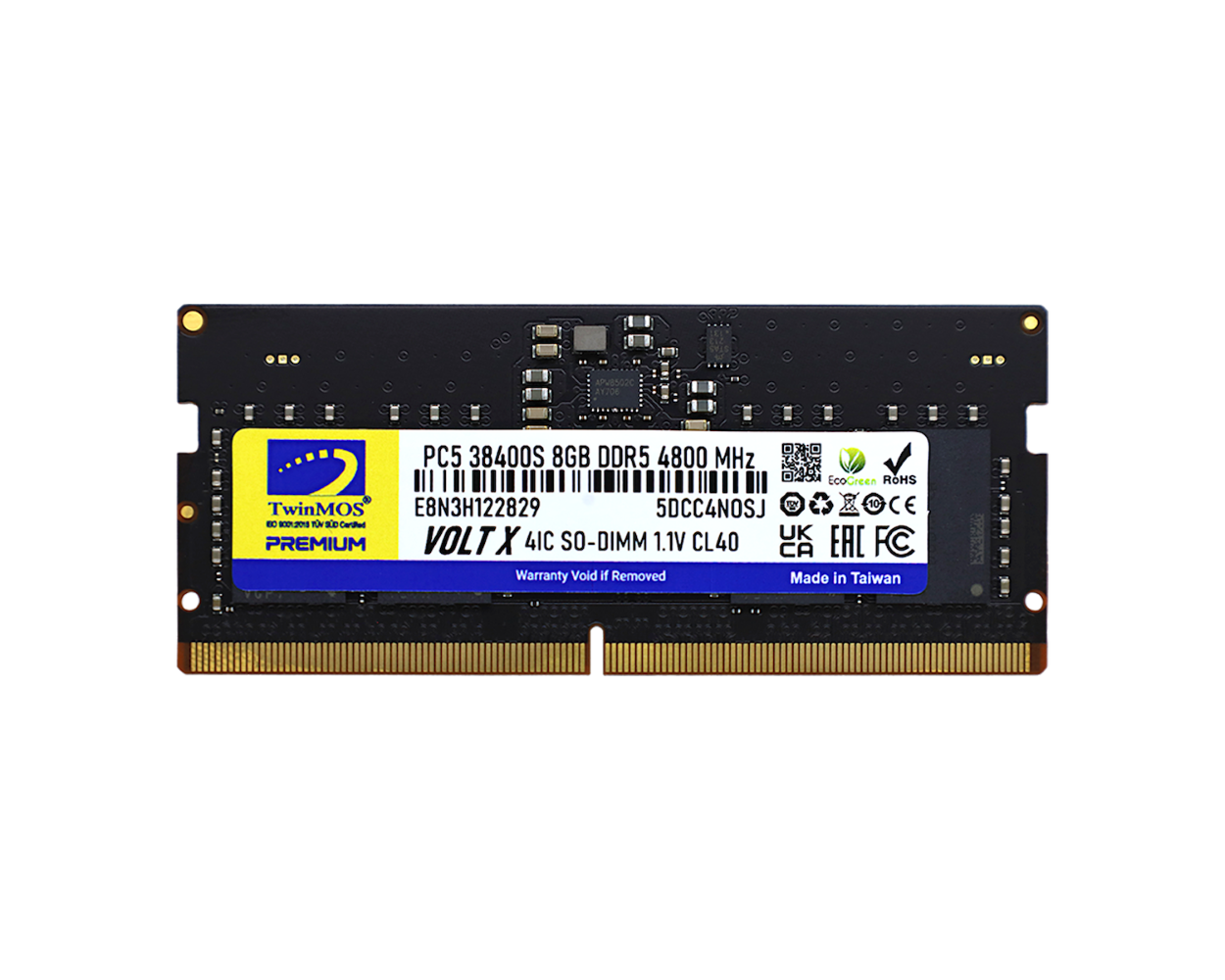 TWINMOS TMD58GB4800S40 8GB DDR5 4800Mhz Notebook Bellek