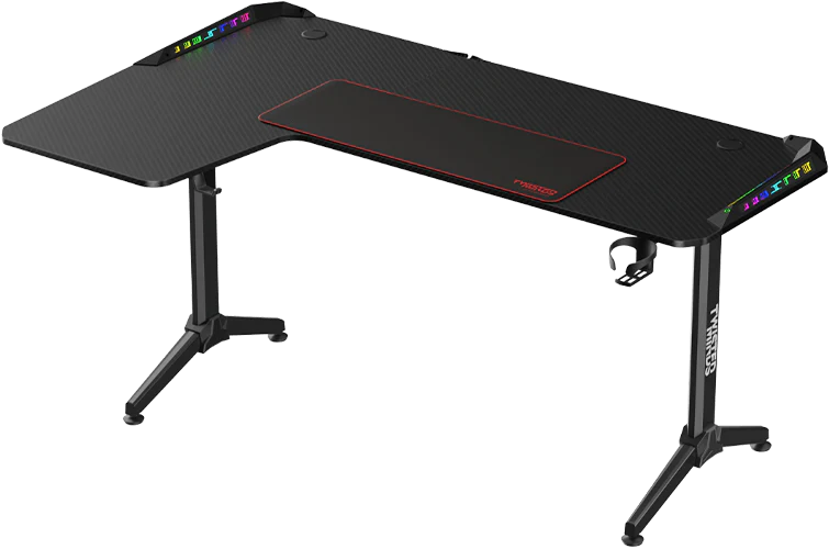 TWISTED Minds L Şekilli RGB Sol Oyuncu Masası Siyah TM-Y-LB-RGB