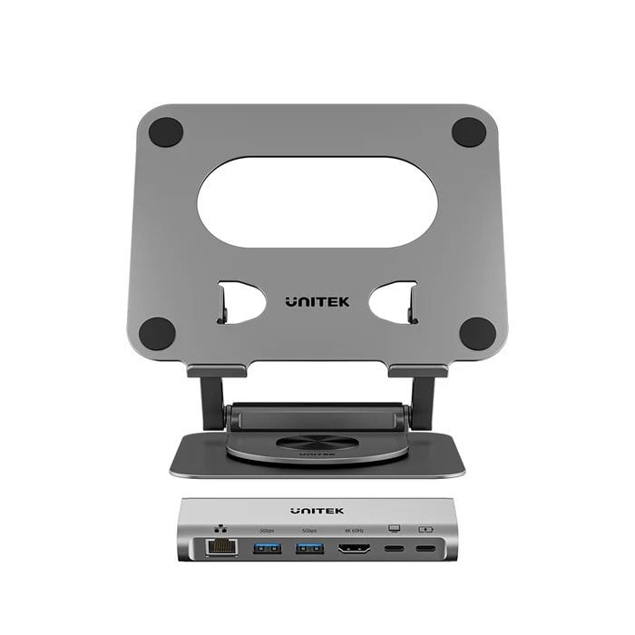UNITEK 360° METAL 15.6” NOTEBOOK STAND (D1109CGY01)