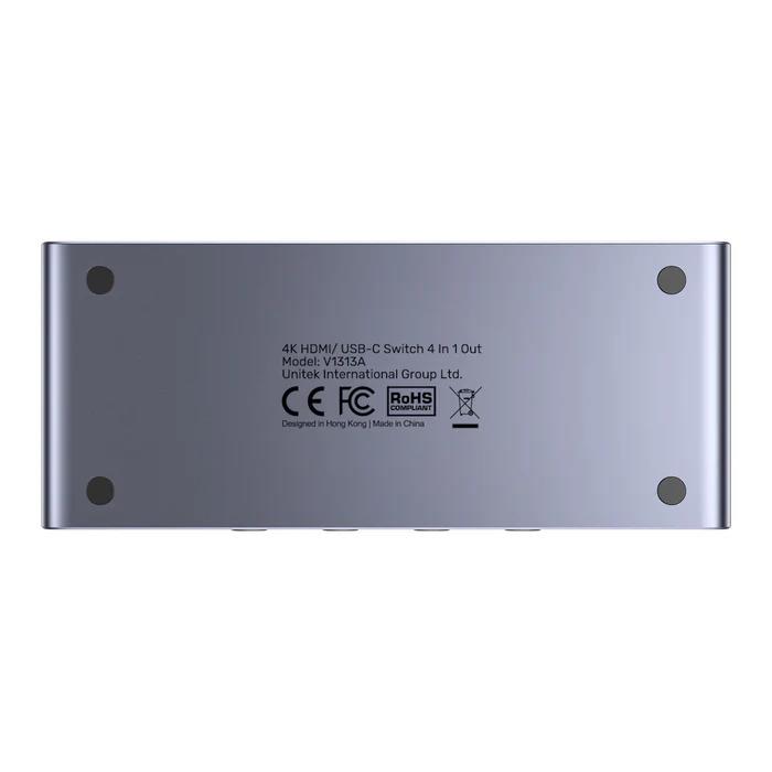 UNITEK 4K HDMI/USB-C SWITCH 4IN1OUT(V1313AGY01-EU)