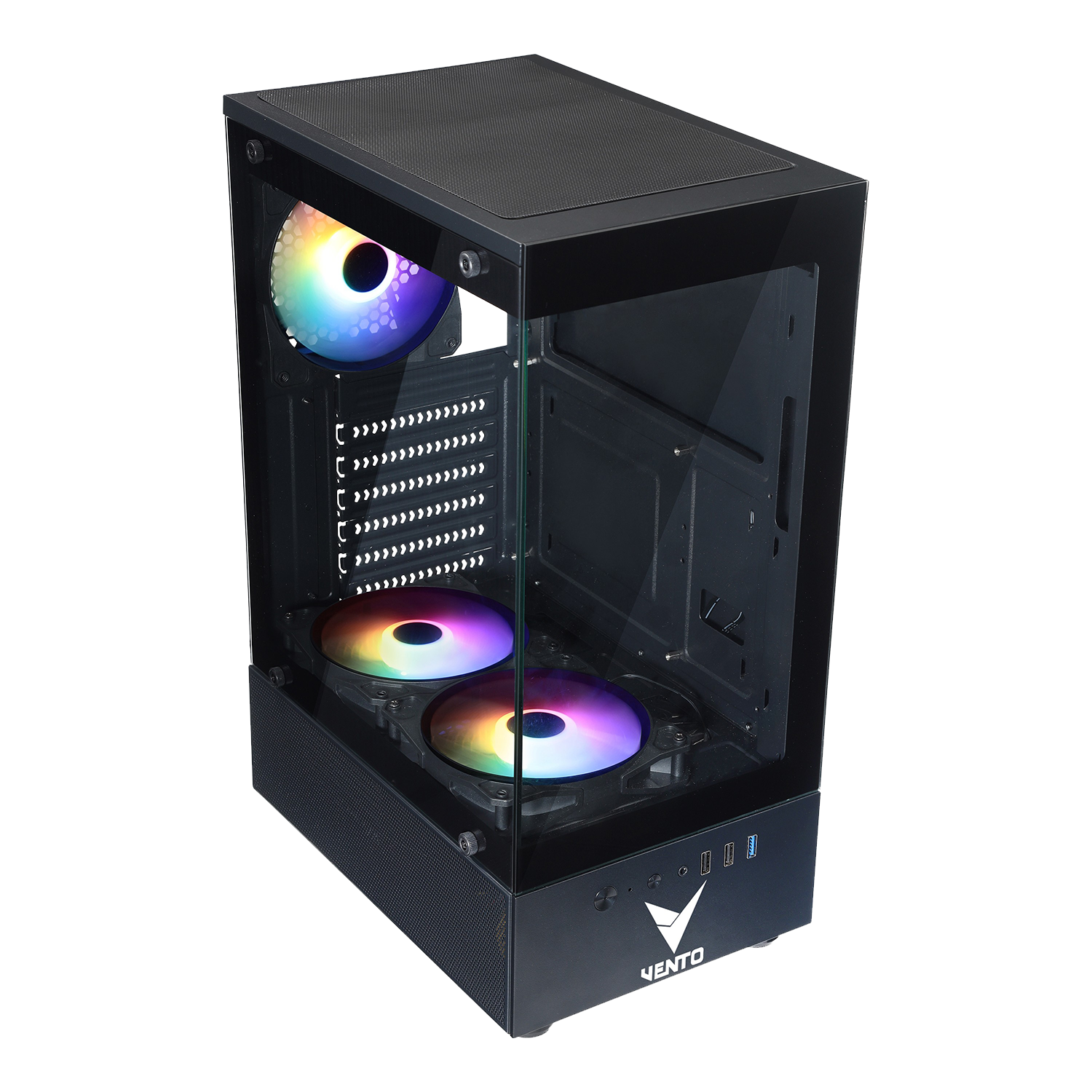 VENTO VG2803F 650W Siyah Temper Camlı Mid Tower ATX Kasa