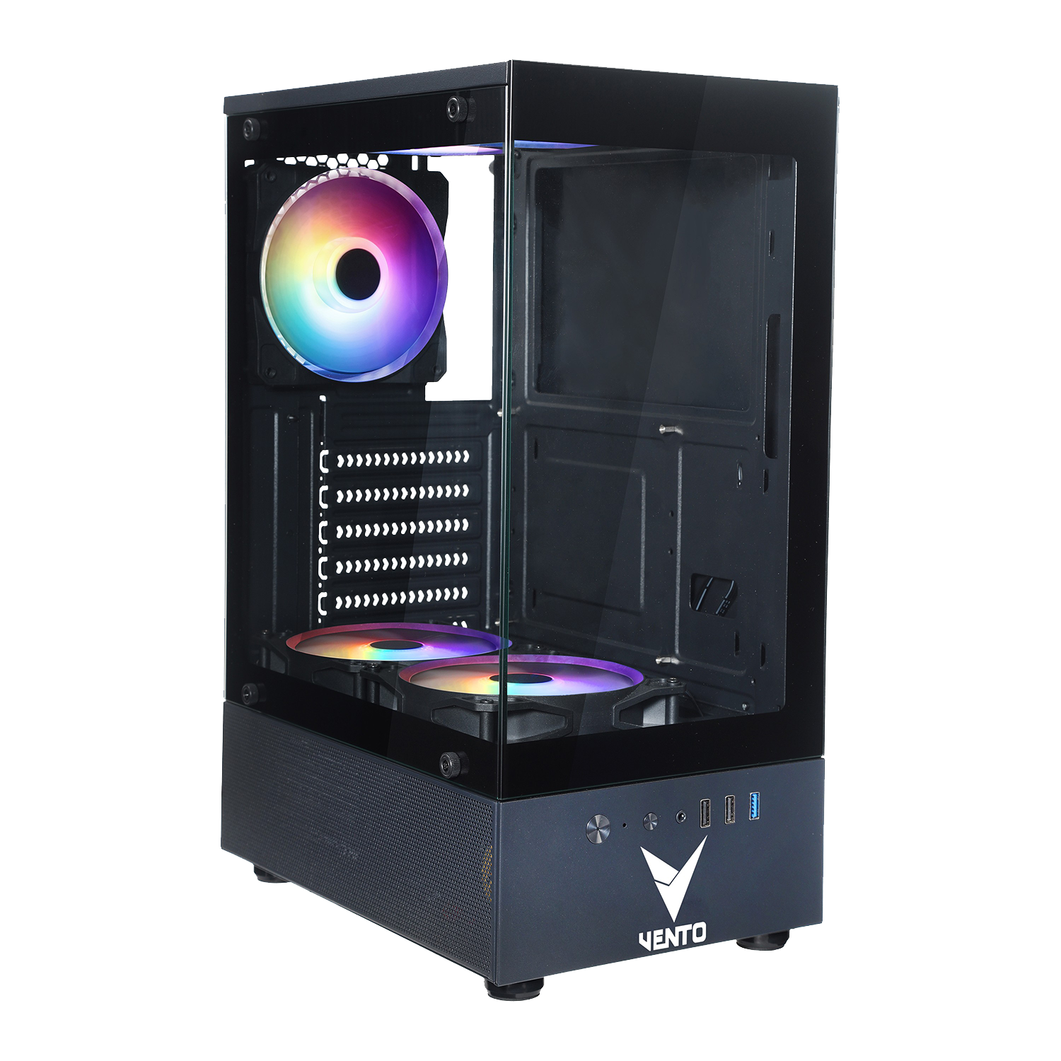 VENTO VG2803F 650W Siyah Temper Camlı Mid Tower ATX Kasa