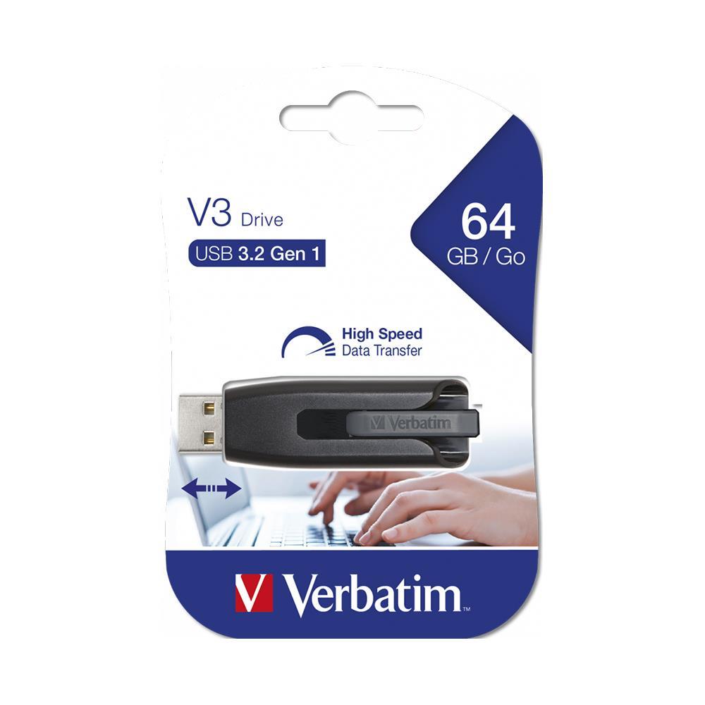 VERBATIM 64GB USB 3.2 Storen Go 49174 Siyah Taşınabilir Bellek