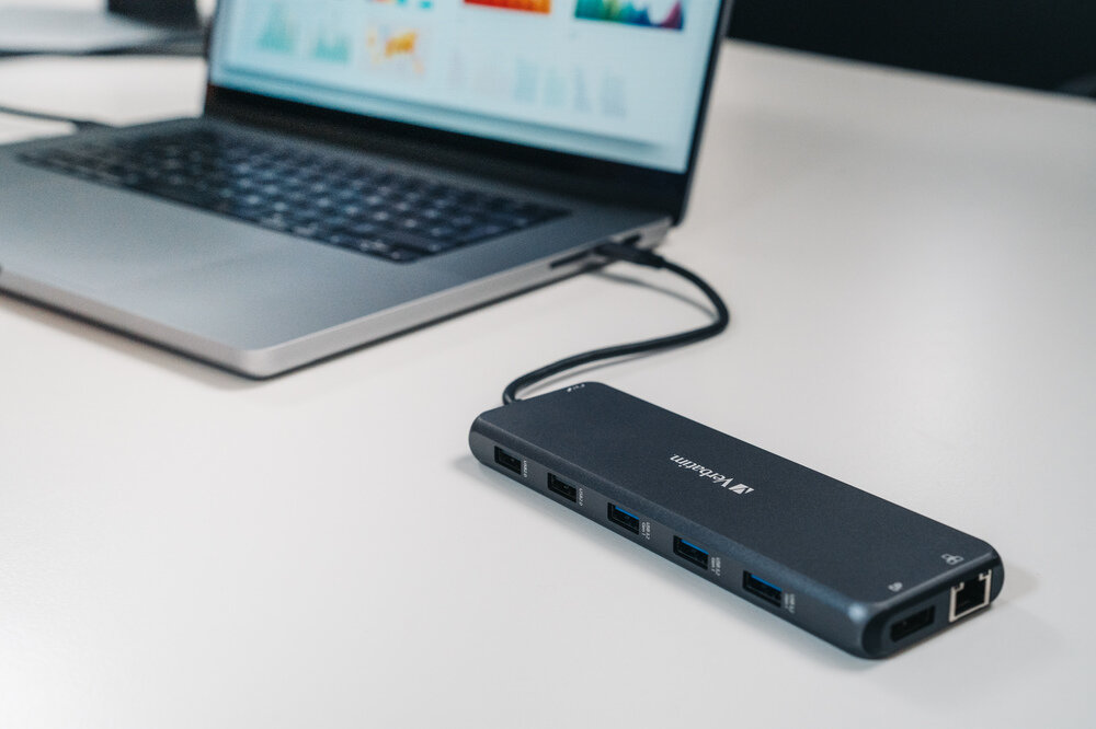 VERBATIM CMH-05 USB-C Pro 5 Port Çok Bağlantı Noktalı Dock