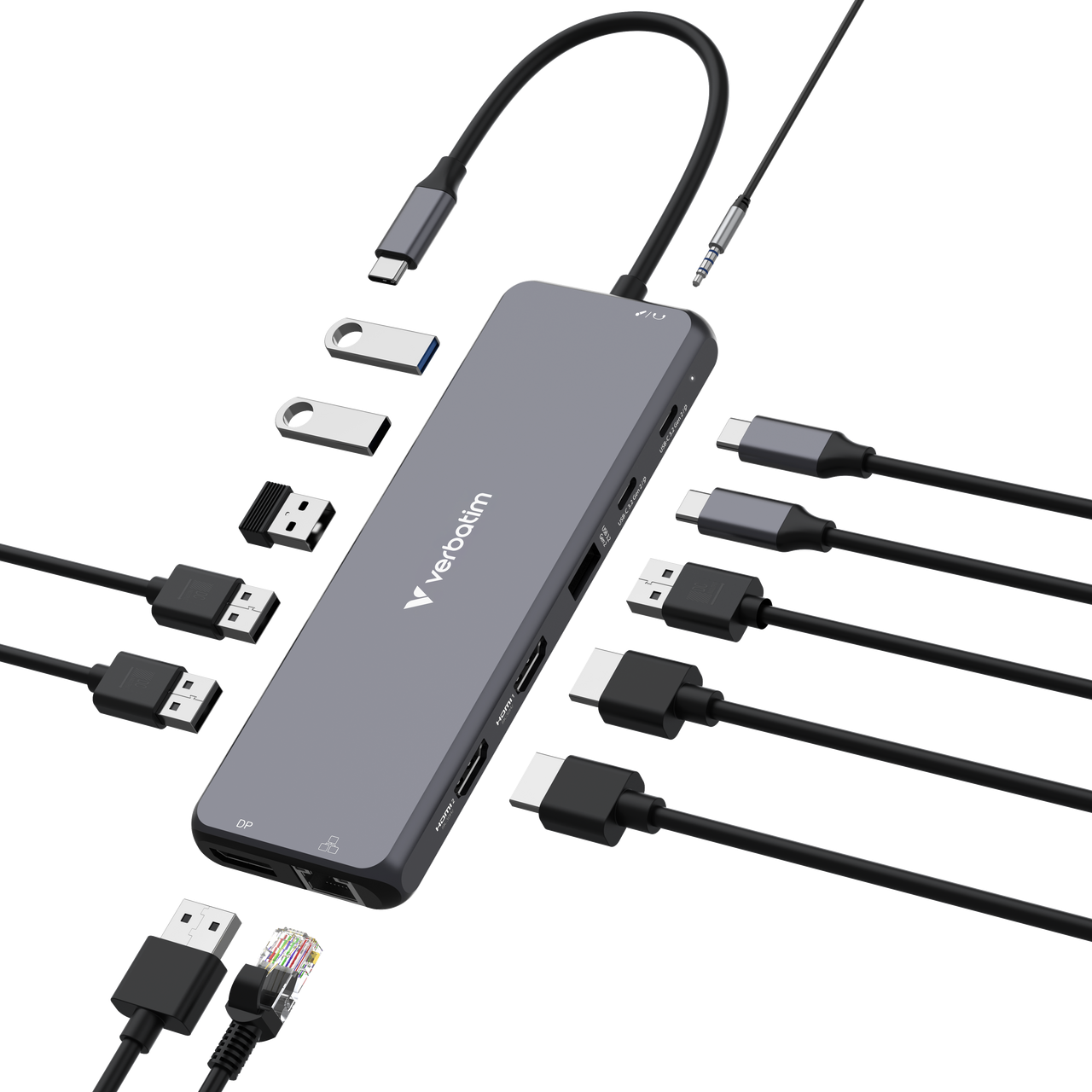 VERBATIM CMH-05 USB-C Pro 5 Port Çok Bağlantı Noktalı Dock