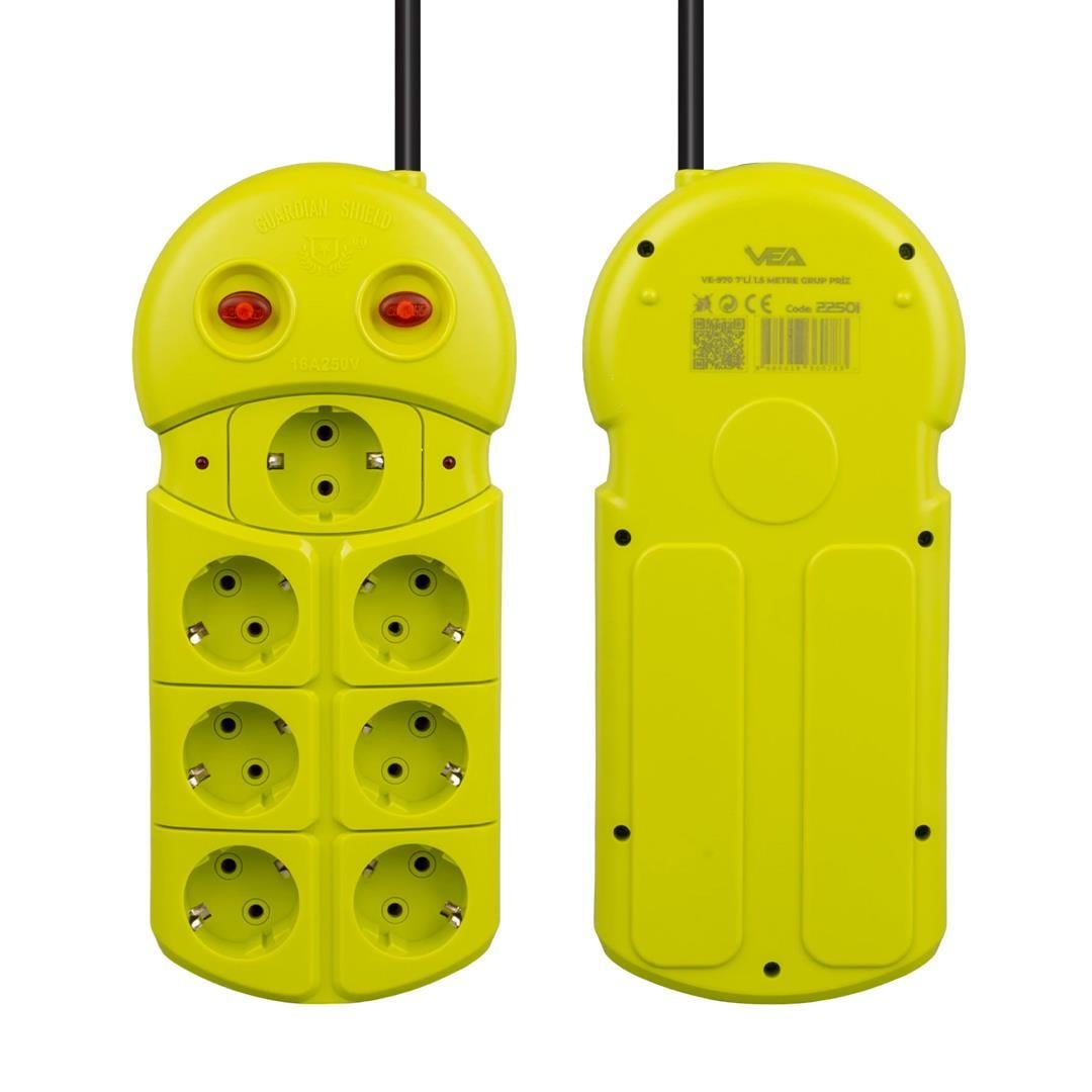 Vea VE-970 1.5 Metre Kablolu 5li Grup Priz