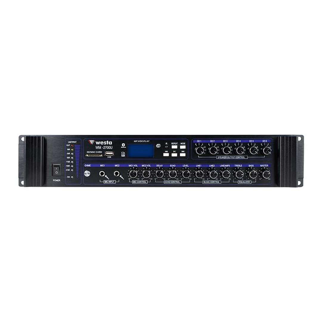 WESTA  WM-2700U 6 Bölgeli 700W 100V Mikser Amfi