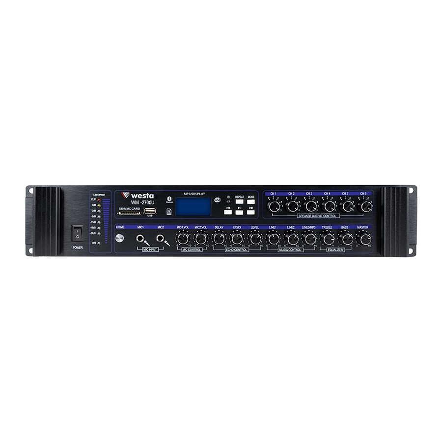 WESTA WM-2700U 700W 6 BÖLGELİ MIXER AMFİ